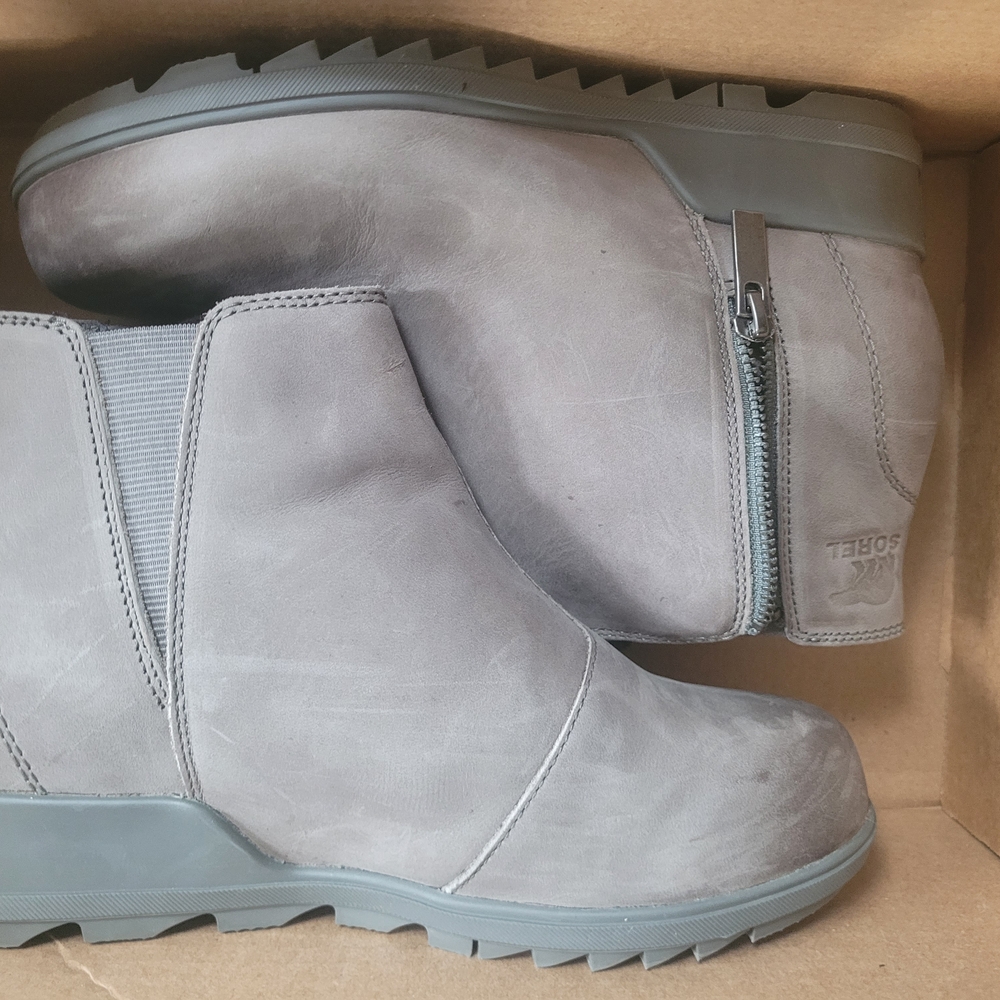 Sorel Gray Ankle Boots